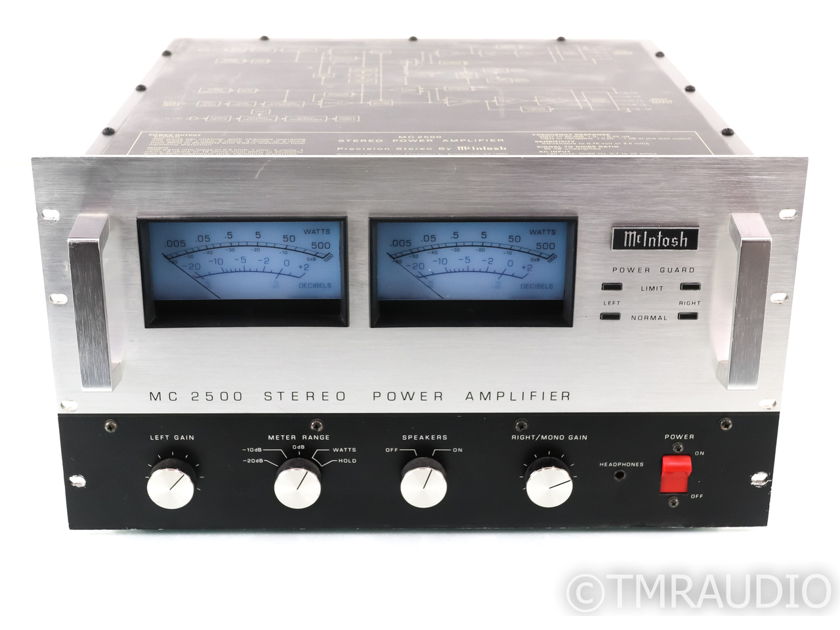 McIntosh MC2500 Vintage Stereo Power Amplifier; MC-2500; 500W;  (35121)
