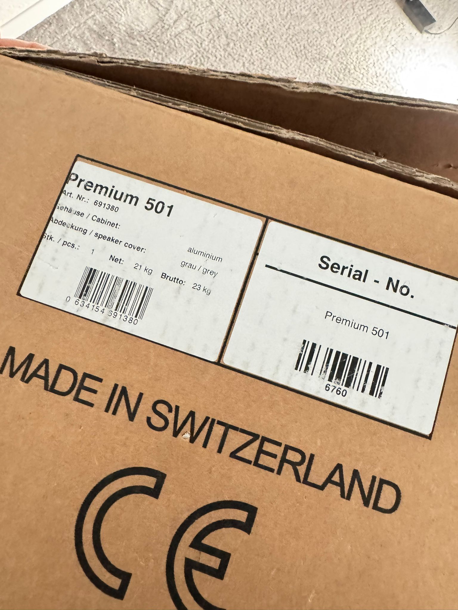 Piega Premium 501 speakers in silver from 2022 12