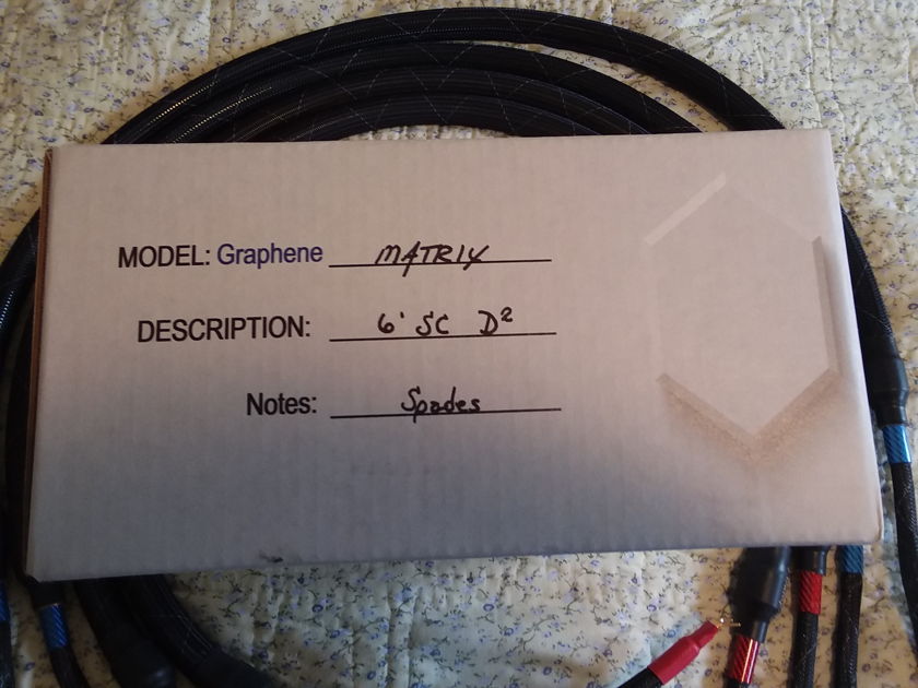 Cerious Technologies Graphene Matrix 6 foot Speaker Cables Spade/Spade