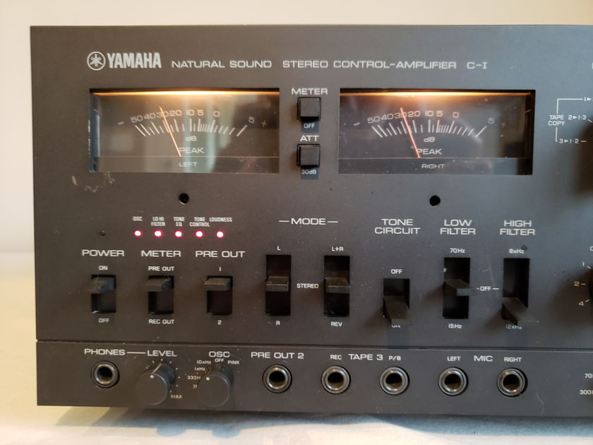 Yamaha C-1 Preamp NS Series Natural Sound Stereo Control Amplifier Rare Vintage
