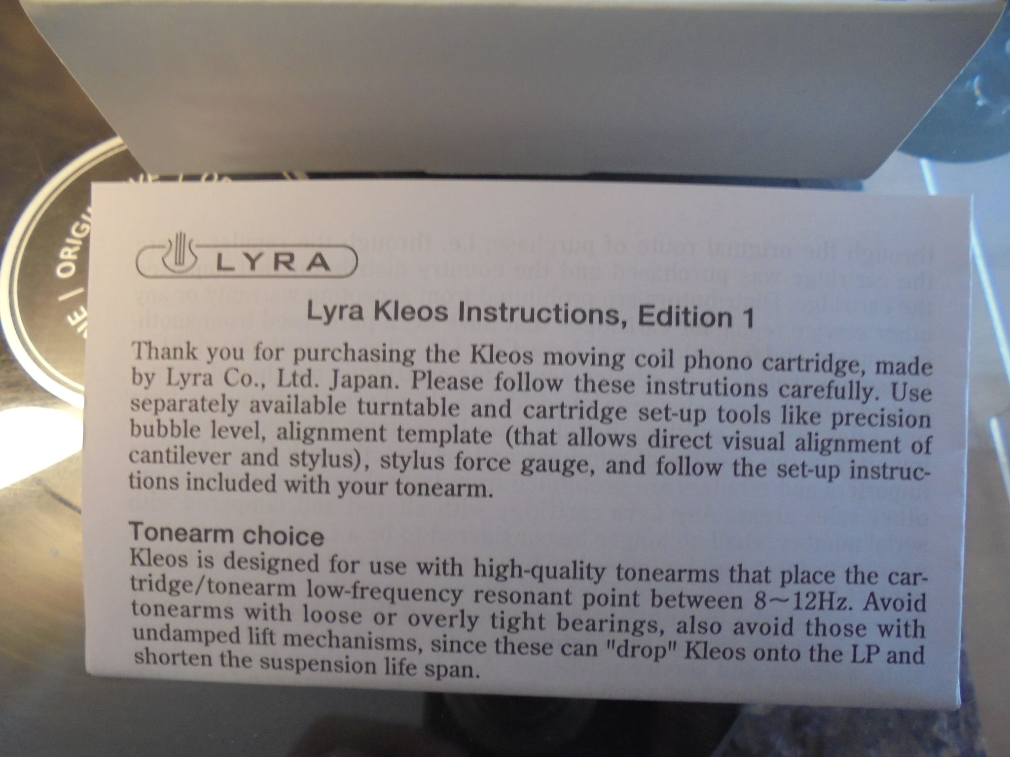 30% OFF A LYRA KLEOS BRAND NEW IN BOX HI END MC CARTRIDGE 7