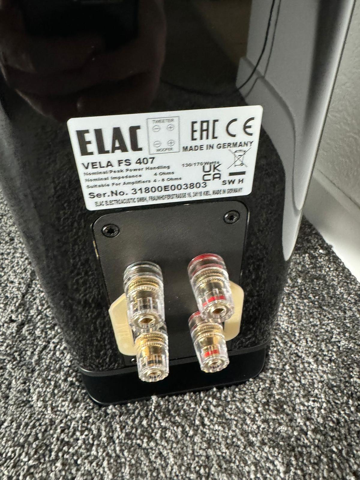 Elac Vela FS407 speakers in black 5