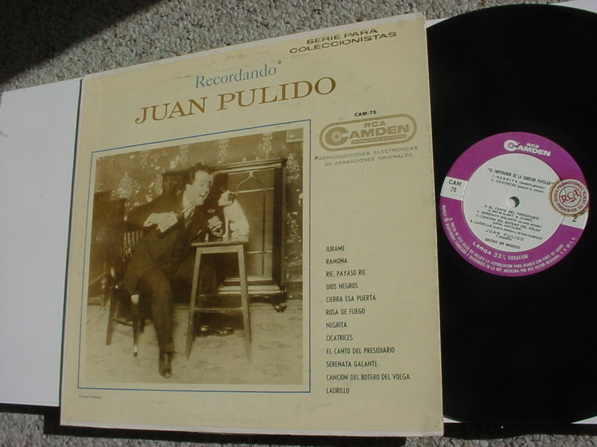 Juan Pulido Recordando lp record RCA CAM-75 CAMDEN Promo Mexico