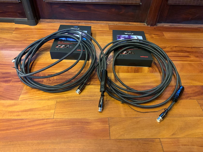 AudioQuest pair of 8M, XLR, Wolf Subwoofer cables, 10% silver