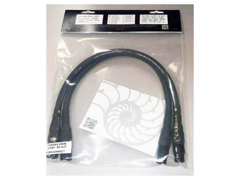 CARDAS Golden Reference Interconnect Cables (0.5M): NEW-In Bag; Certificate of Authenticity; 55% Off