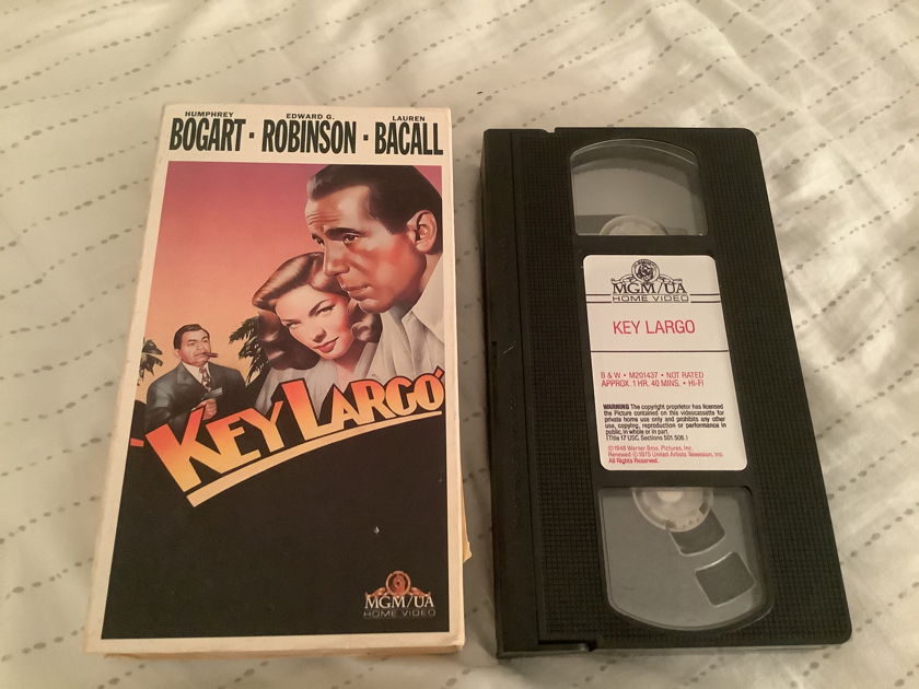 Humphrey Bogart Pre Recorded VHS Key Largo