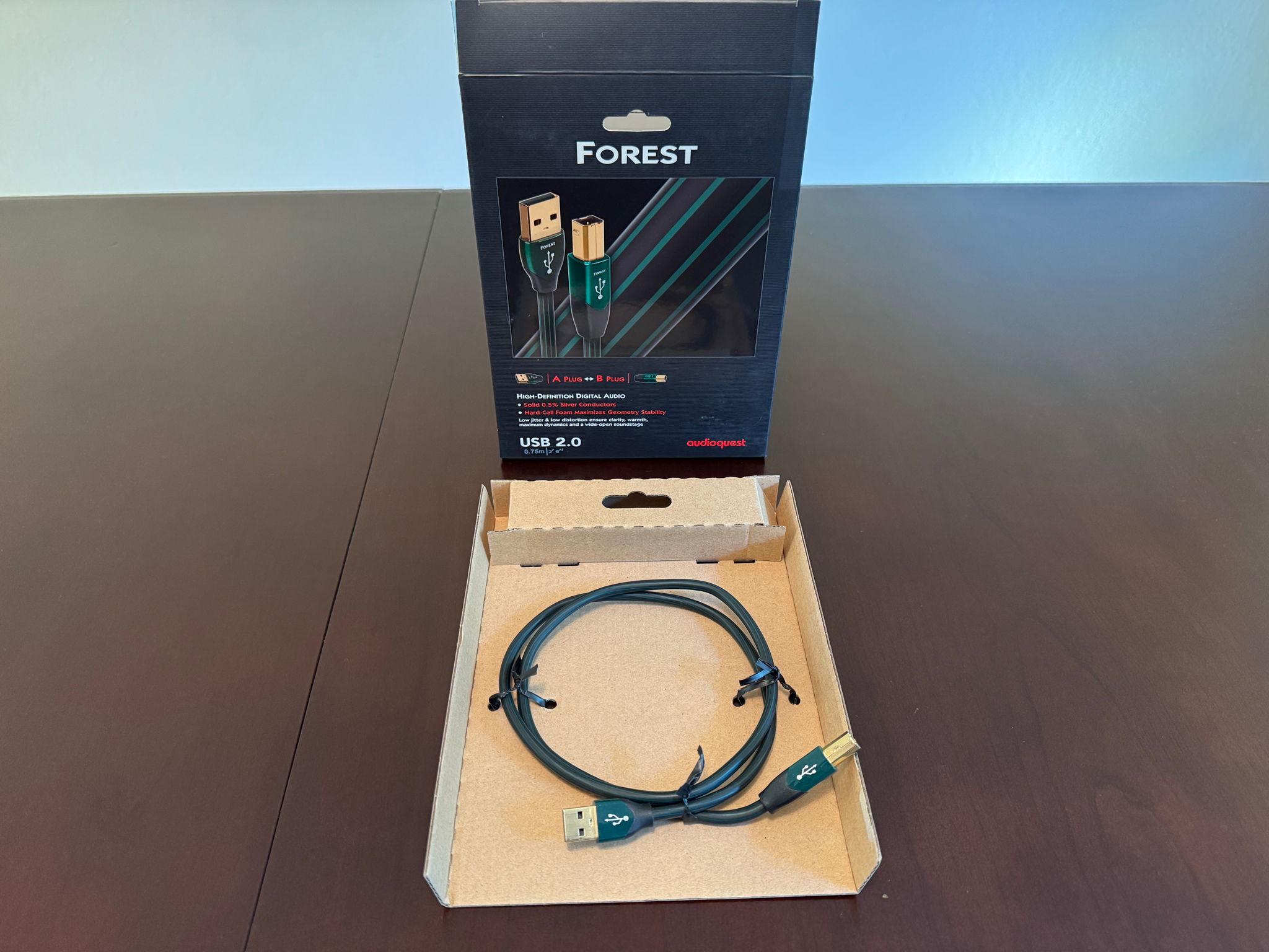 AudioQuest 0.75 m Forest USB-A > B High-Definition Audi...