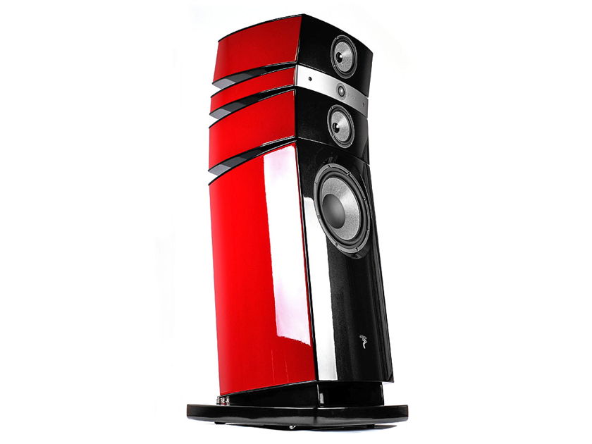 FOCAL STELLA UTOPIA - Stunning 3-Way Reference Loudspeakers in black and red high-gloss piano lacquer