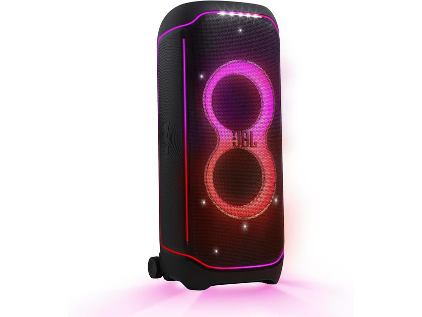 JBL Partybox Ultimate - Multi Purpose Party Speaker, with Wi-fi & Bluetooth Connectivity, Wireless, Lightshow, IPx4 Slashproof, Dual Mic & Guitar Inputs, Handle & Sturdy Wheels, JBLPARTYBOXULT