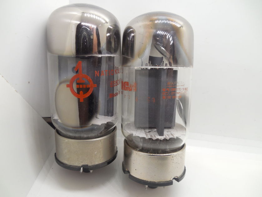 2 strong excellent truly matched general electric 6550a / 6550 tubes