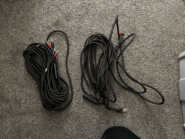 AudioQuest GO-4 speaker wire 40 ft pair , silver banana...