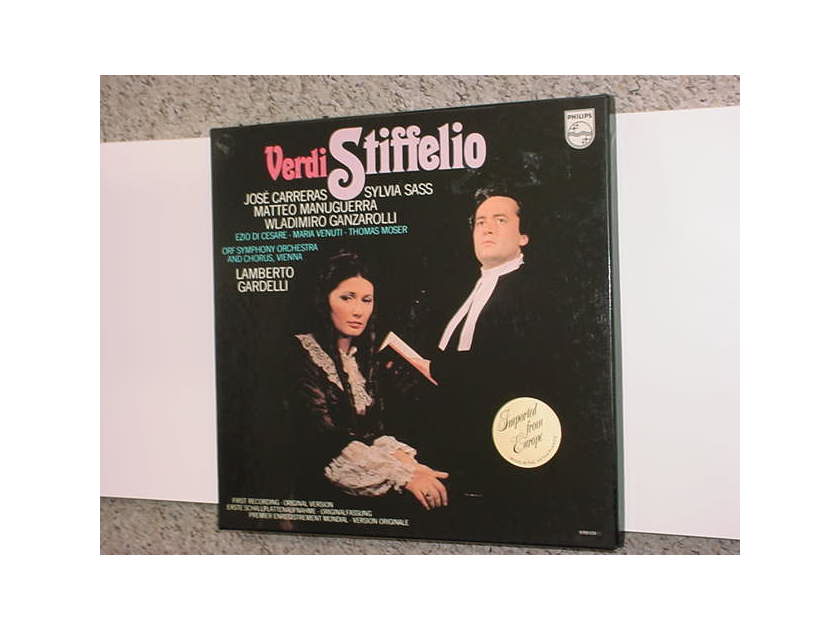 PHILIPS Classical 2 lp record box set Verdi Stiffelio Carreras Sass Gardelli