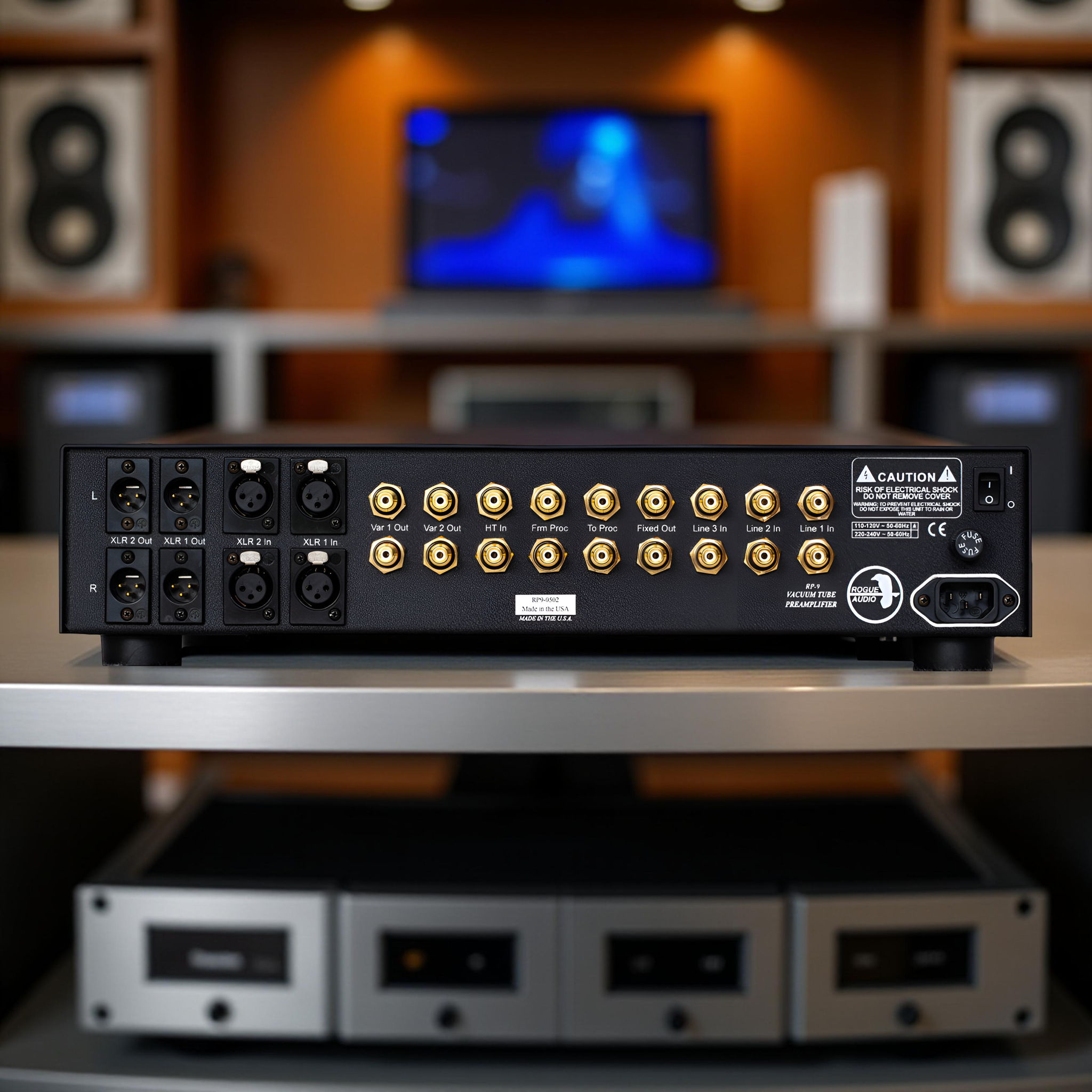 Rogue Audio RP-9 Fully Balanced Tube Preamplifier - Black 9