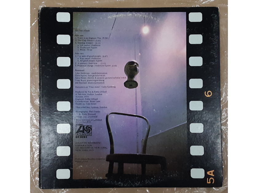 Yes – The Yes Album EX+ VINYL LP 1971 GATEFOLD PRESSWELL REPRESS Atlantic Records SD 8283