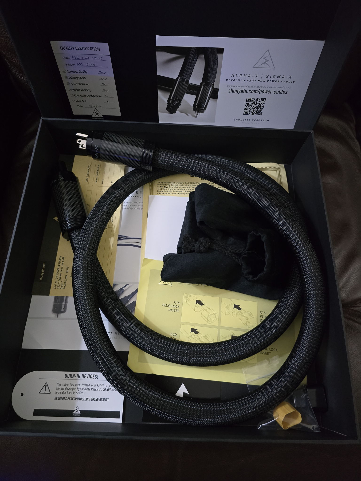 Shunyata Research Alpha X NR Version 3 - 1.75m 15amp