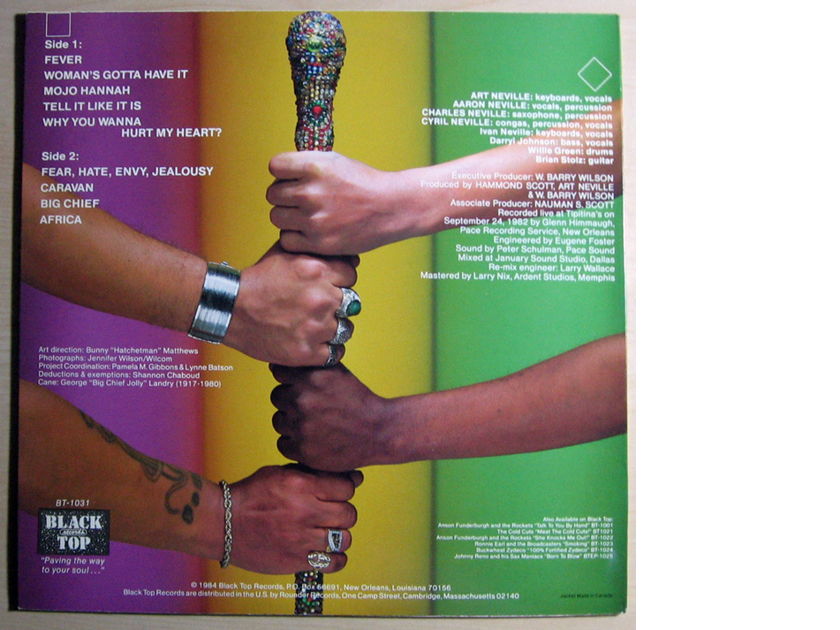 Neville Brothers - Neville-ization (Live At Tipitina's New Orleans, Louisana) 1984 NM Vinyl LP Black Top Records BT 1031