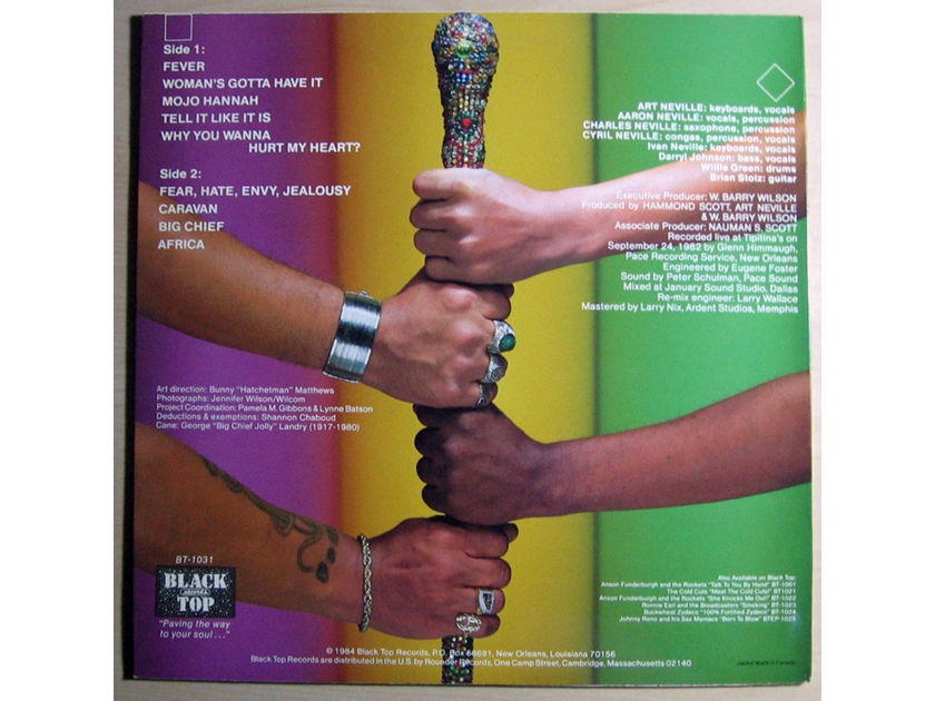 Neville Brothers - Neville-ization (Live At Tipitina's New Orleans, Louisana) 1984 NM Vinyl LP Black Top Records BT 1031