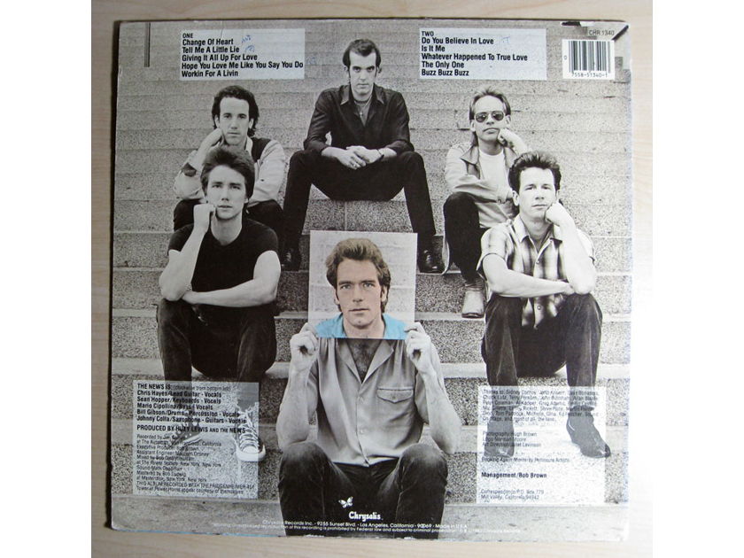 Huey Lewis And The News - Picture This  - 1982 Chrysalis ‎CHR 1340