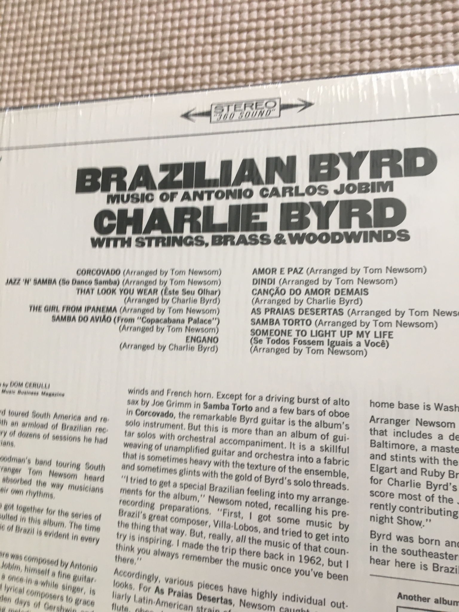 Charlie Byrd Lp record  Brazilian Byrd 3