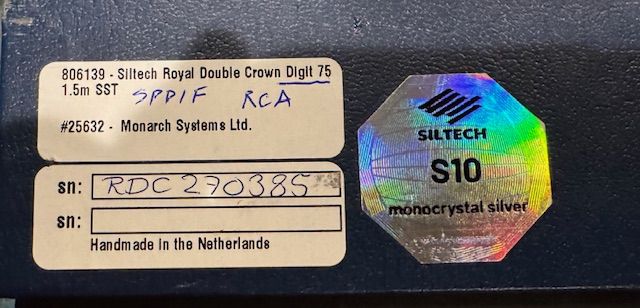 Siltech Cables Royal Double Crown SPDIF 4