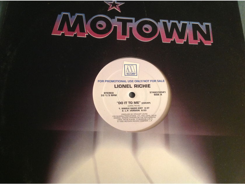 Lionel Richie Do It To Me Motown Records Promo 12 Inch
