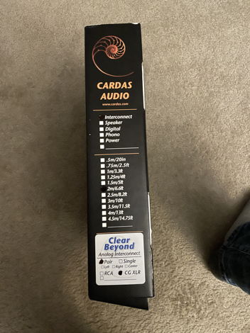 Cardas Clear Beyond 2m XLR interconnects - mint custome...