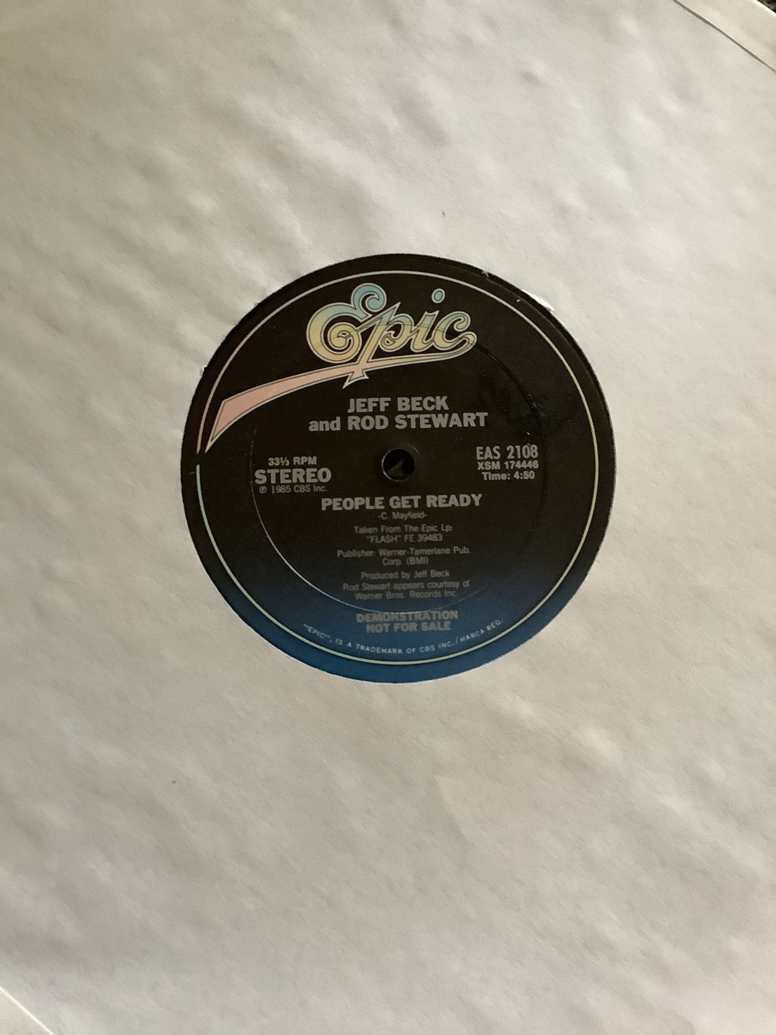 Jeff Beck And Rod Stewart Epic Records Promo 12 Inch  P...