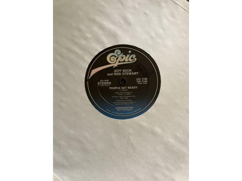 Jeff Beck And Rod Stewart Epic Records Promo 12 Inch  People Get Ready