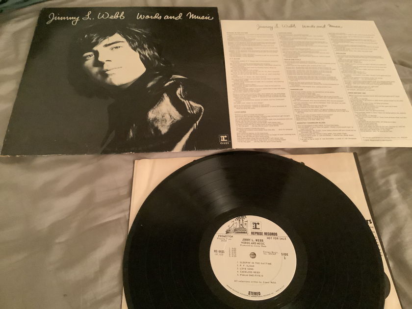 Jimmy L. Webb White Label Promo LP Words And Music