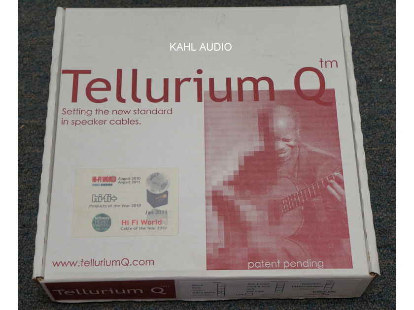 Tellurium Q Ultra Black speaker cables. 3m pair w/spades. NOS. Lots of positive reviews! $2,200 MSRP