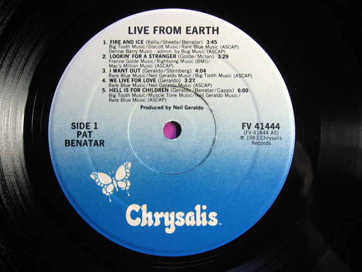 Pat Benatar - Live From Earth 1983 NM- Vinyl LP Chrysal... 5