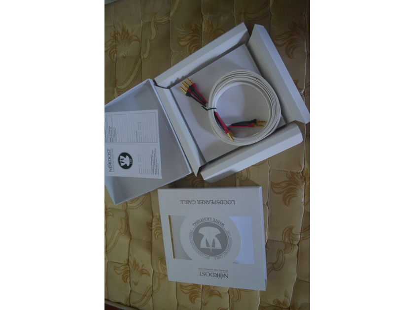 Nordost 20th Anniversary White Lightening Loudspeaker Cable 3M pair Single wire with banana plugs NEW!