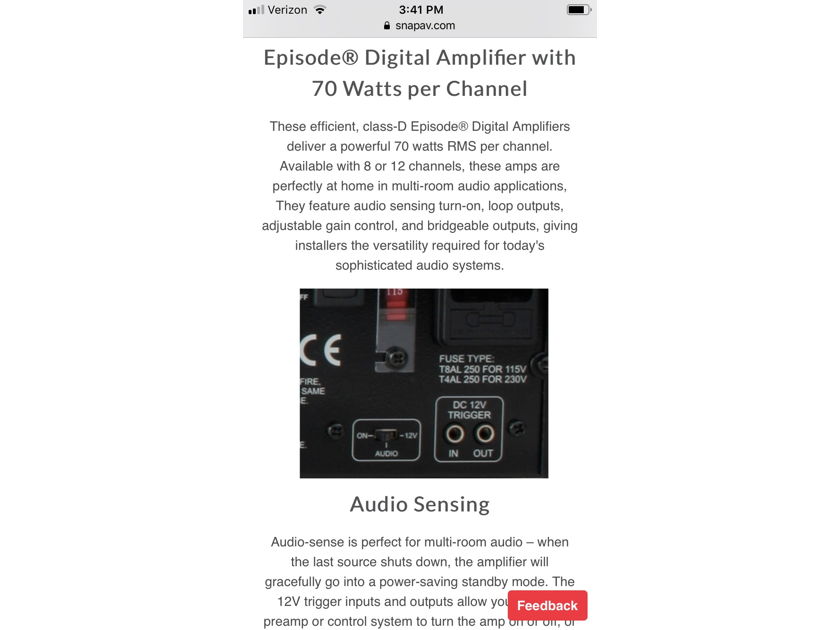 Episode Audio Class D amplifier