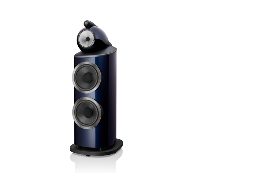 B&W 801 D4 Floorstanding Speaker - Pair- Midnight Blue Metallic
