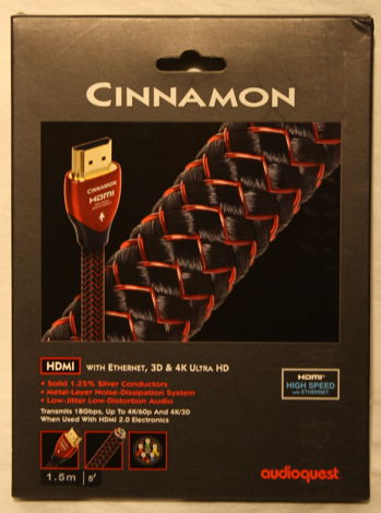 AudioQuest Cinnamon HDMI Cable. 1.5m. New.