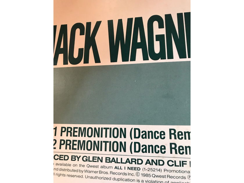 JACK WAGNER 'premonition' '84 qwest / promo JACK WAGNER 'premonition' '84 qwest / promo