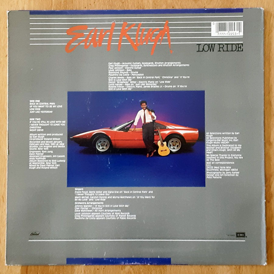 Earl Klugh - Low Ride 1983 NM Vinyl LP Capitol Records ... 2