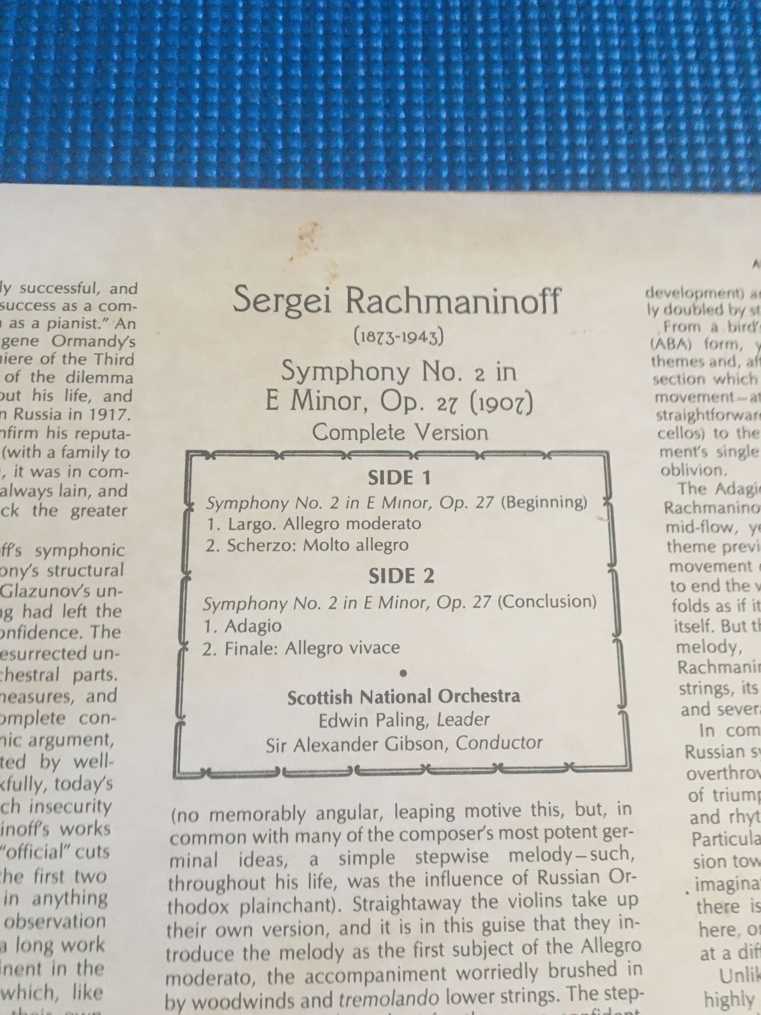 Rachmaninoff symphony no 2 E minor Op 27 Scottish natio... 3