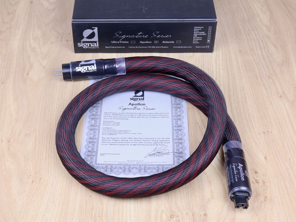 Signal Projects Apollon highend audio power cable 1,5 m...