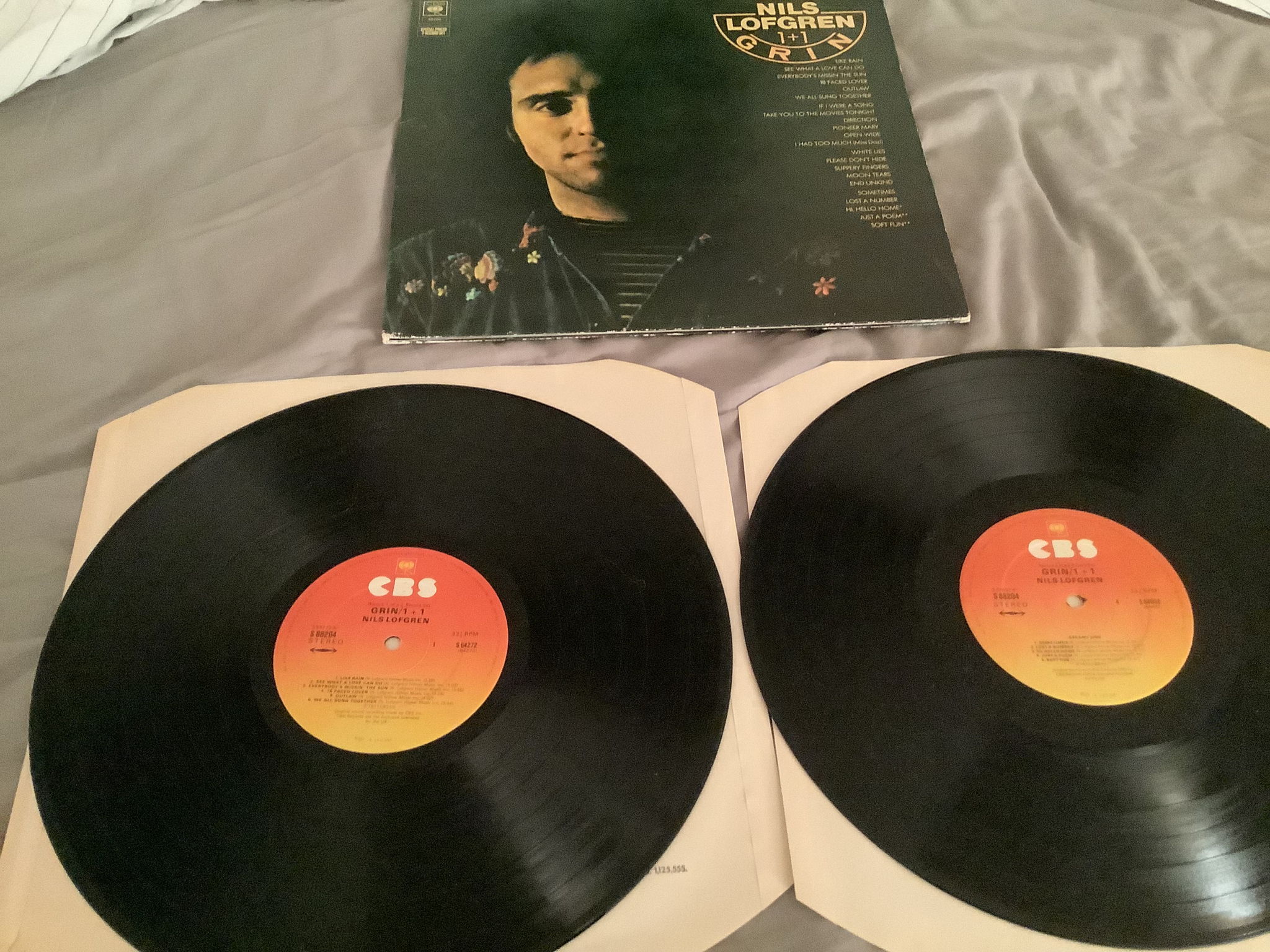 Nils Lofgren CBS Records England 2LP Set 1+1/Grin