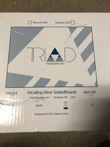 Triad Speakers InCeiling Silver Sealed Round
