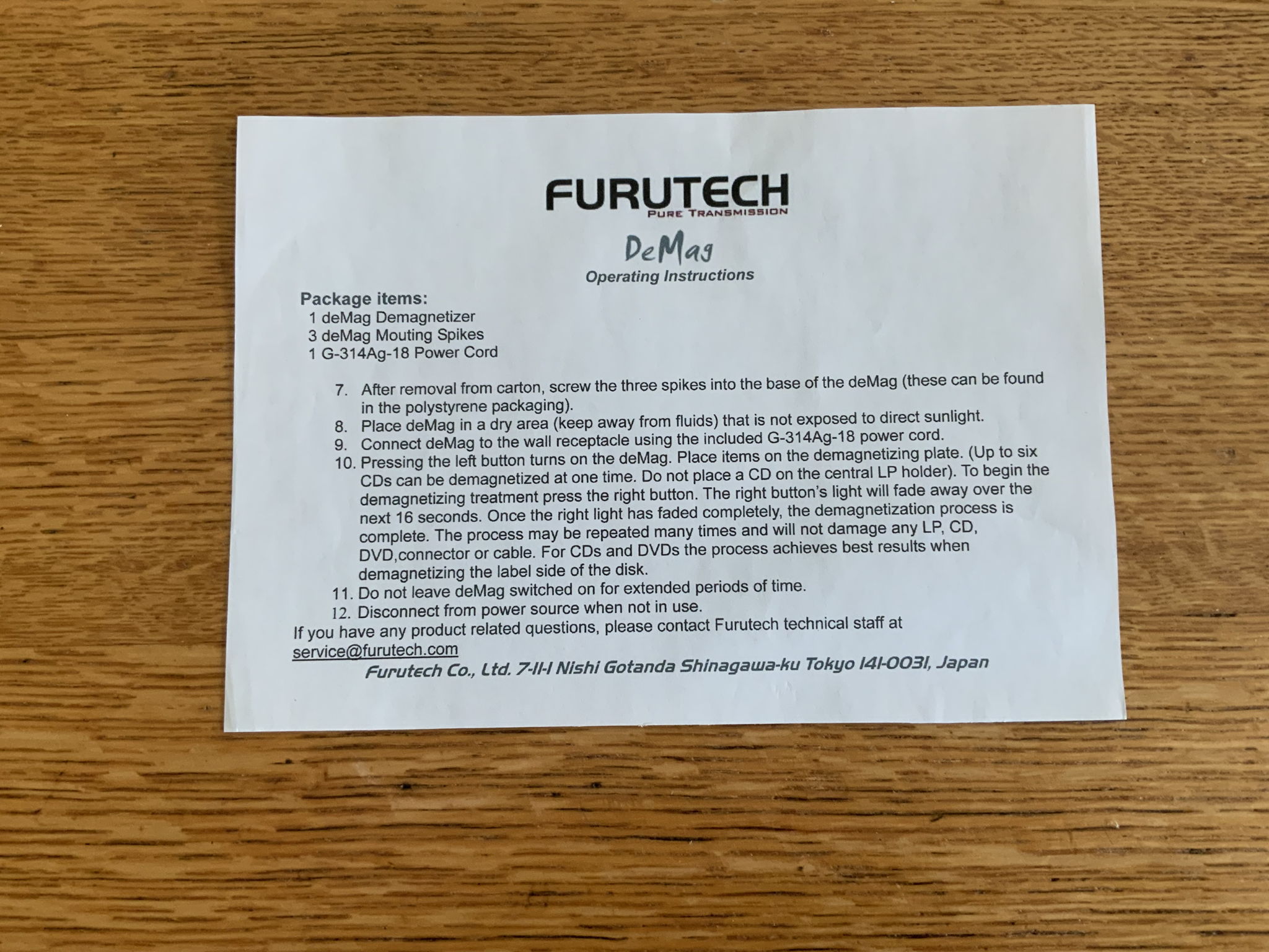 Demag instructions 