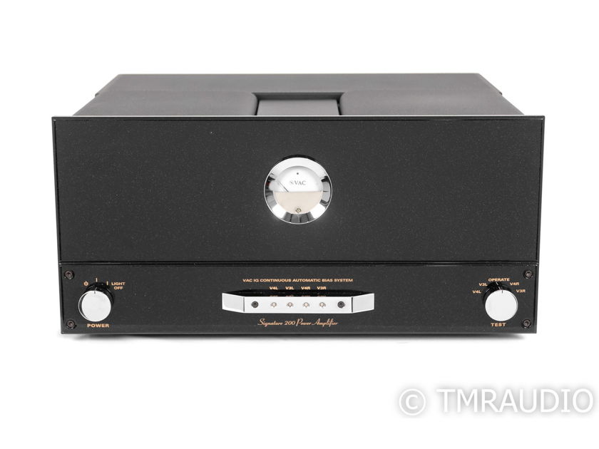 VAC Signature 200 iQ Stereo Tube Power Amplifier; 200iQ; Black (48669)