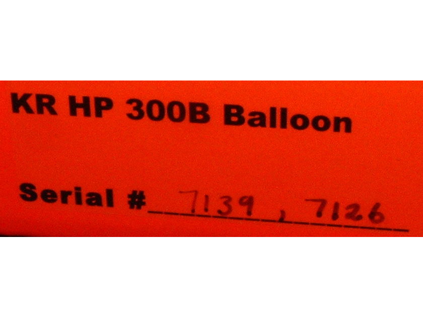 KR Audio 300B Balloon HP Tubes - Matched Pair