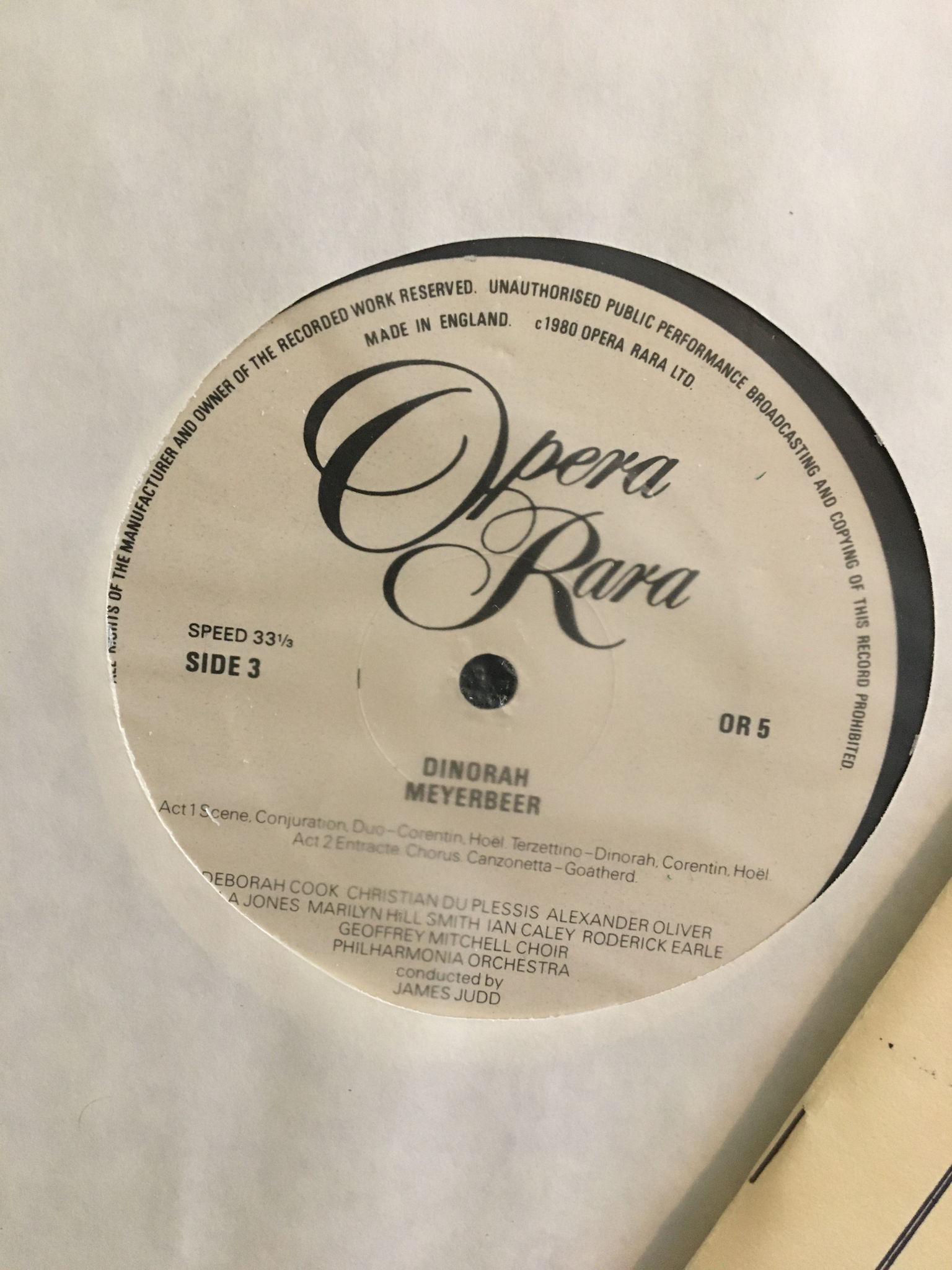 Dinorah Meyerbeer 3 Lp Record box set  Opera Rara OR5 E... 8