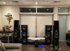 Old System with Tidal Agoria Speakers, REL 6-Stack Subwoofer Line Array; Symphonic Line 40th Anniversary Kraft 300 Mono-blocks