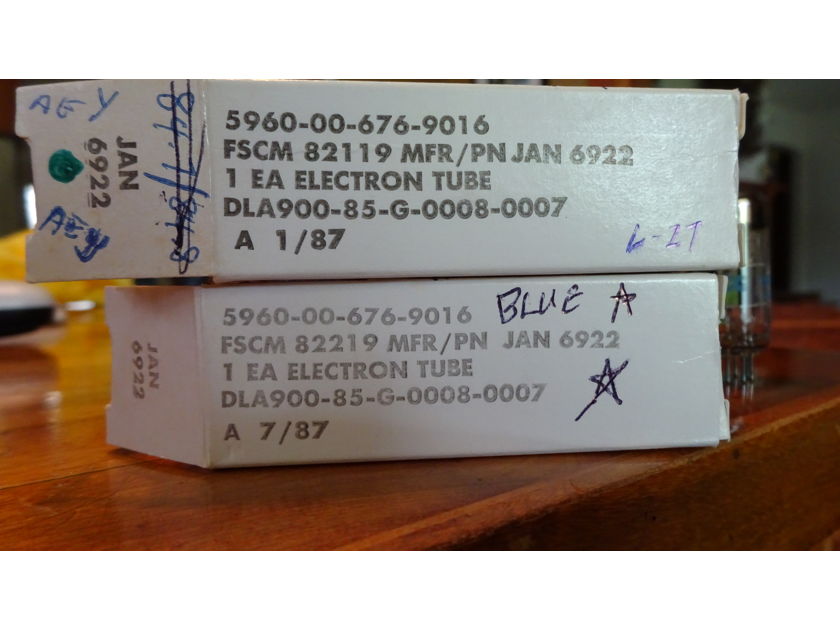 Phillips 6922 ECG NOS pair!!  Rare blue printing.