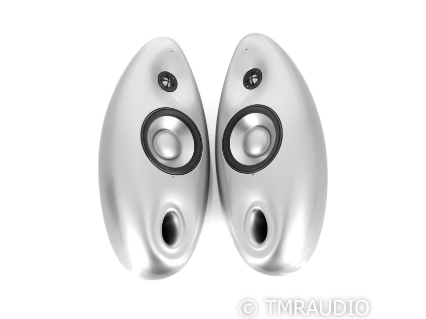 Vivid Audio OVAL v1 Bookshelf Speakers; Silver Pair (No Grills) (52951)
