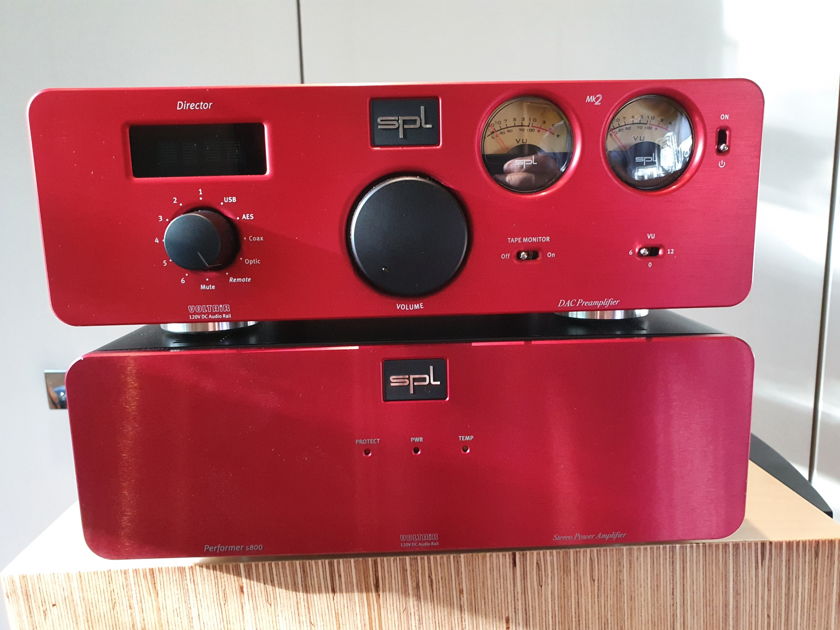 SPL Director MK2 preamp/Dac + S800 power amp - in Red ... PERFECT
