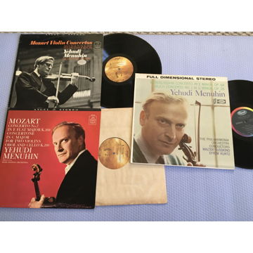 Yehudi Menuhin Mozart Bruch Mendelssohn  Lp record lot ...